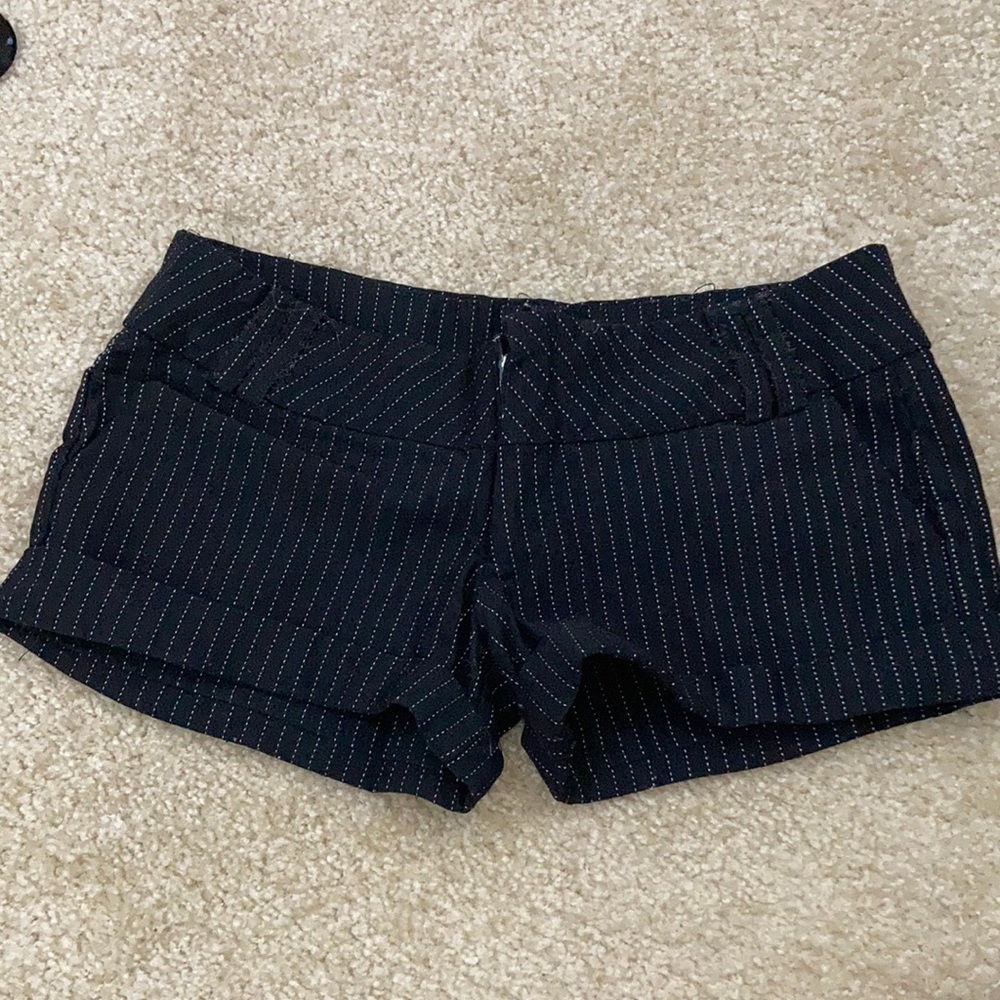 Pinstripes Super short shorts